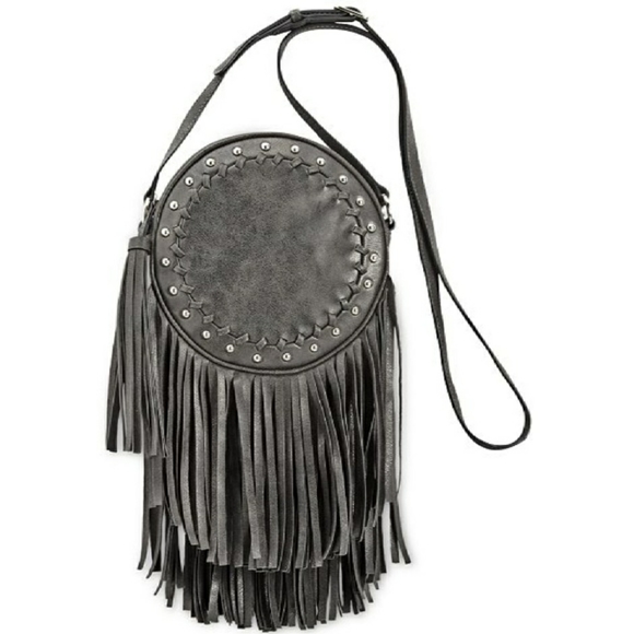 NWT Nine West Tassel Times Black Silver Crossbody - Picture 2 of 16